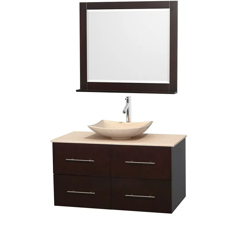 Wyndham Collection Centra 42" Single Bathroom Vanity Set for Vessel Sink - Espresso WC-WHE009-42-SGL-VAN-ESP