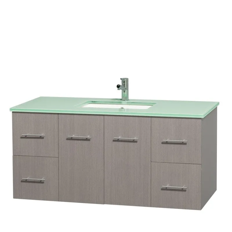Wyndham Collection Centra 48" Single Bathroom Vanity for Undermount Sinks - Gray Oak WC-WHE009-48-SGL-VAN-GRO-