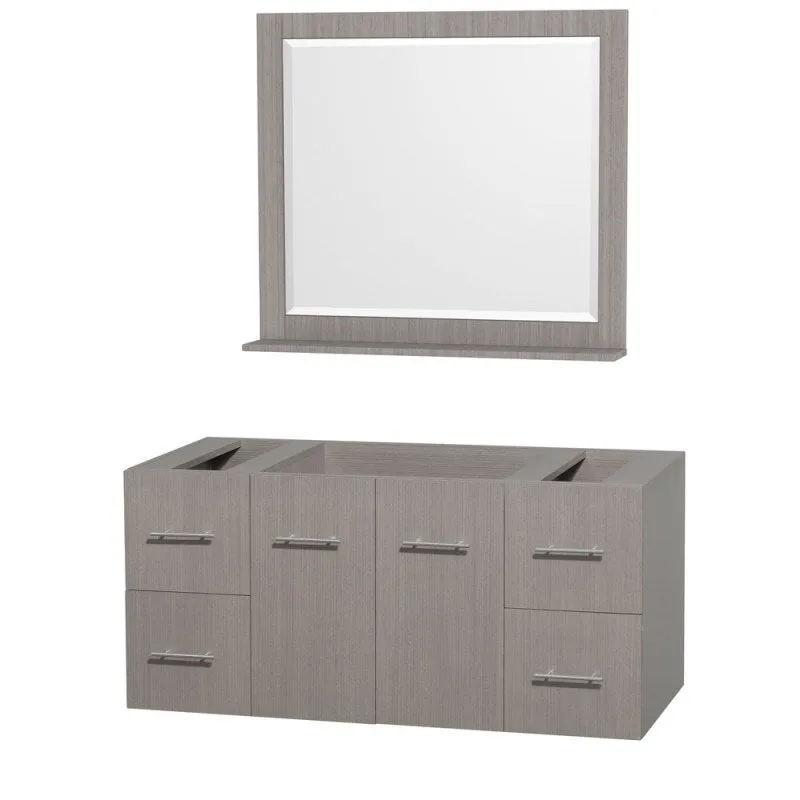 Wyndham Collection Centra 48" Single Bathroom Vanity for Undermount Sinks - Gray Oak WC-WHE009-48-SGL-VAN-GRO-
