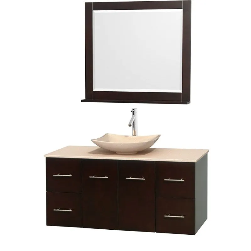 Wyndham Collection Centra 48" Single Bathroom Vanity Set for Vessel Sink - Espresso WC-WHE009-48-SGL-VAN-ESP