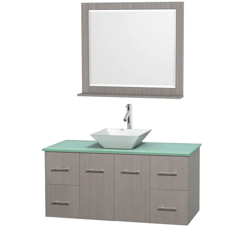 Wyndham Collection Centra 48" Single Bathroom Vanity Set for Vessel Sink - Gray Oak WC-WHE009-48-SGL-VAN-GRO