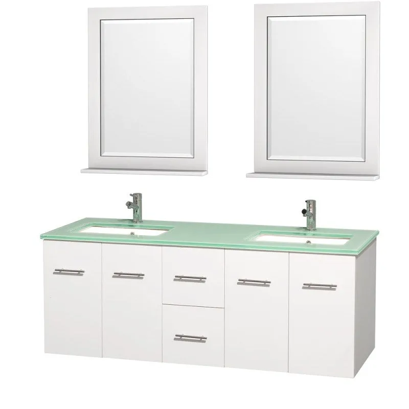 Wyndham Collection Centra 60" Double Bathroom Vanity for Undermount Sinks - Matte White WC-WHE009-60-DBL-VAN-WHT-