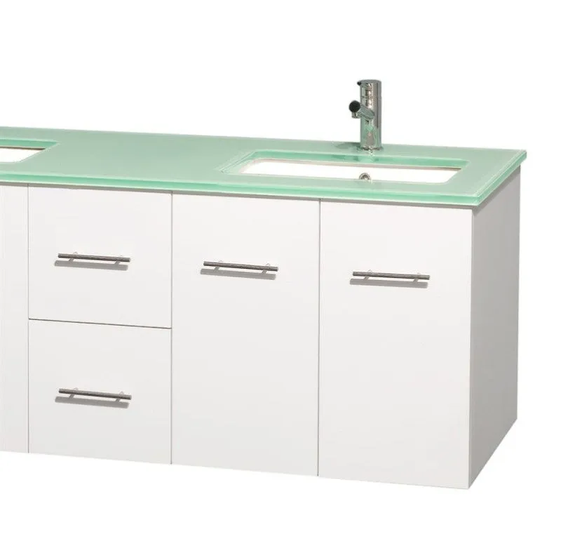 Wyndham Collection Centra 60" Double Bathroom Vanity for Undermount Sinks - Matte White WC-WHE009-60-DBL-VAN-WHT-