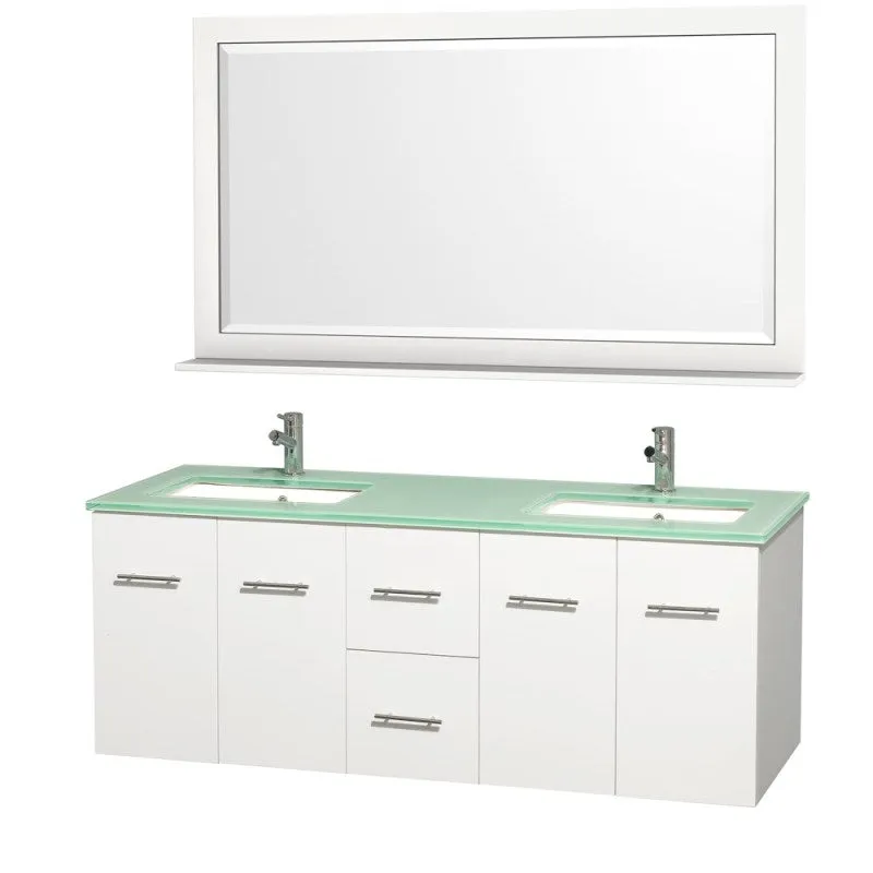 Wyndham Collection Centra 60" Double Bathroom Vanity for Undermount Sinks - Matte White WC-WHE009-60-DBL-VAN-WHT-