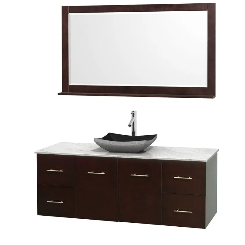 Wyndham Collection Centra 60" Single Bathroom Vanity Set for Vessel Sink - Espresso WC-WHE009-60-SGL-VAN-ESP