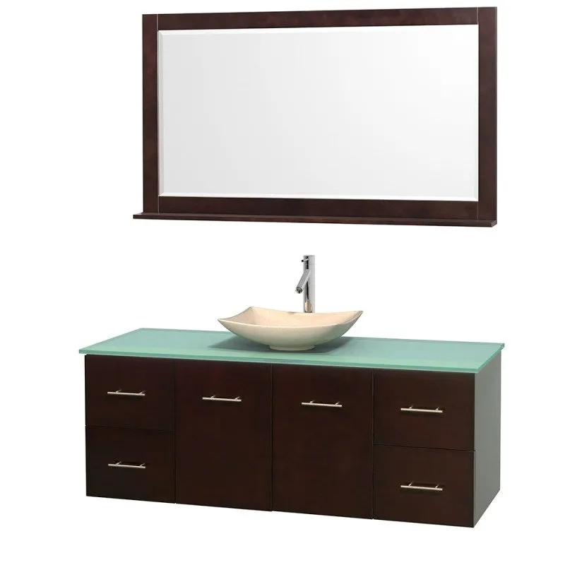 Wyndham Collection Centra 60" Single Bathroom Vanity Set for Vessel Sink - Espresso WC-WHE009-60-SGL-VAN-ESP
