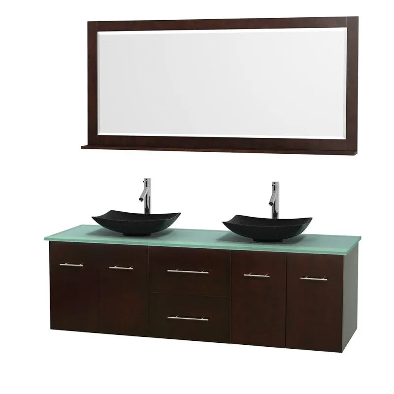 Wyndham Collection Centra 72" Double Bathroom Vanity Set for Vessel Sinks - Espresso WC-WHE009-72-DBL-VAN-ESP