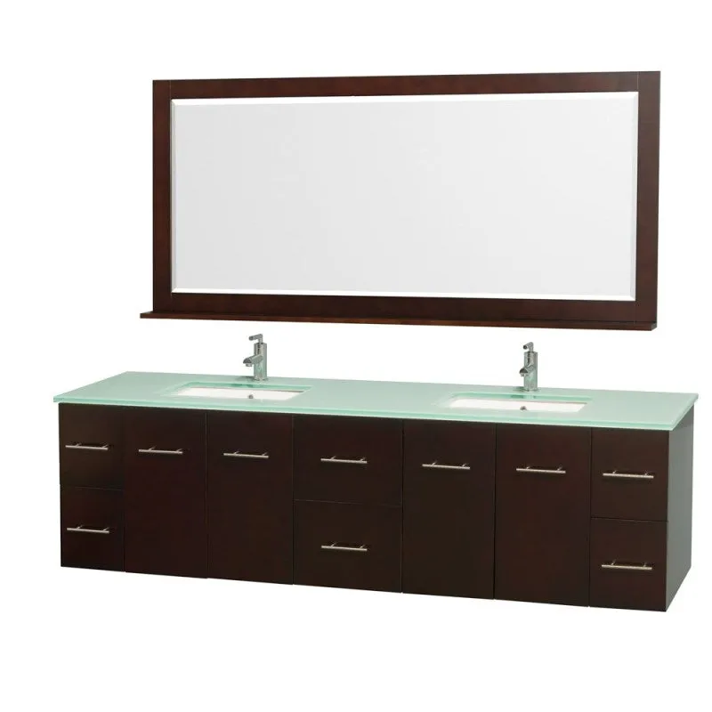 Wyndham Collection Centra 80" Double Bathroom Vanity for Undermount Sinks - Espresso WC-WHE009-80-DBL-VAN-ESP-