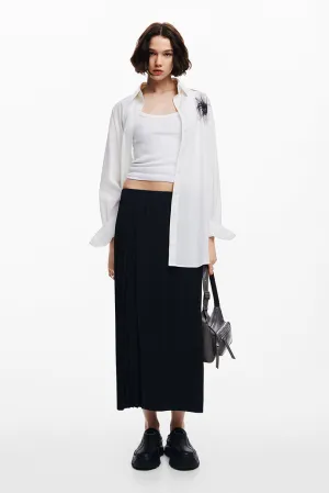 Xining Pleated Skirt in Black