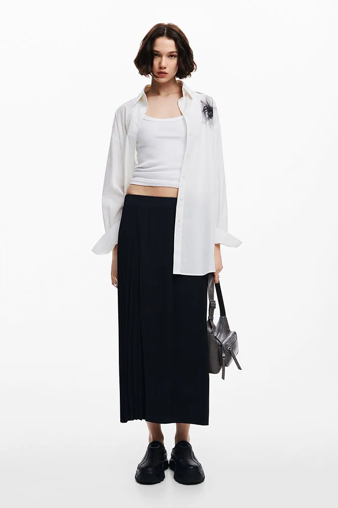 Xining Pleated Skirt in Black