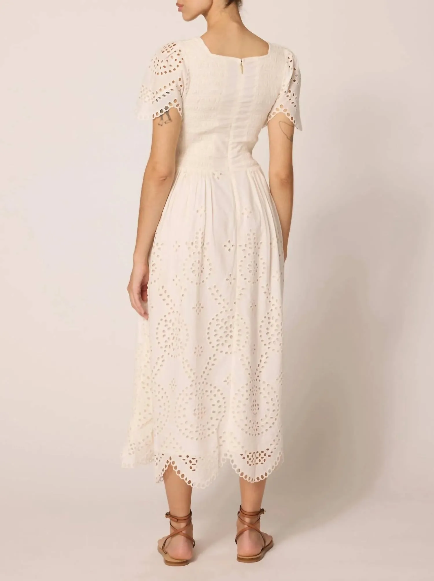 Yesenia Midi Dress In Ivory