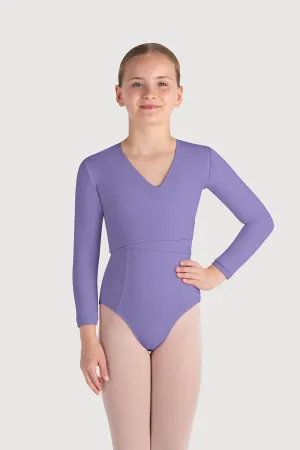 Z0858G - Bloch Overture Crossover Girls Long Sleeve Wrap Top